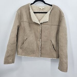 Anthropologie‎ The Korner Sherpa Jacket Size M